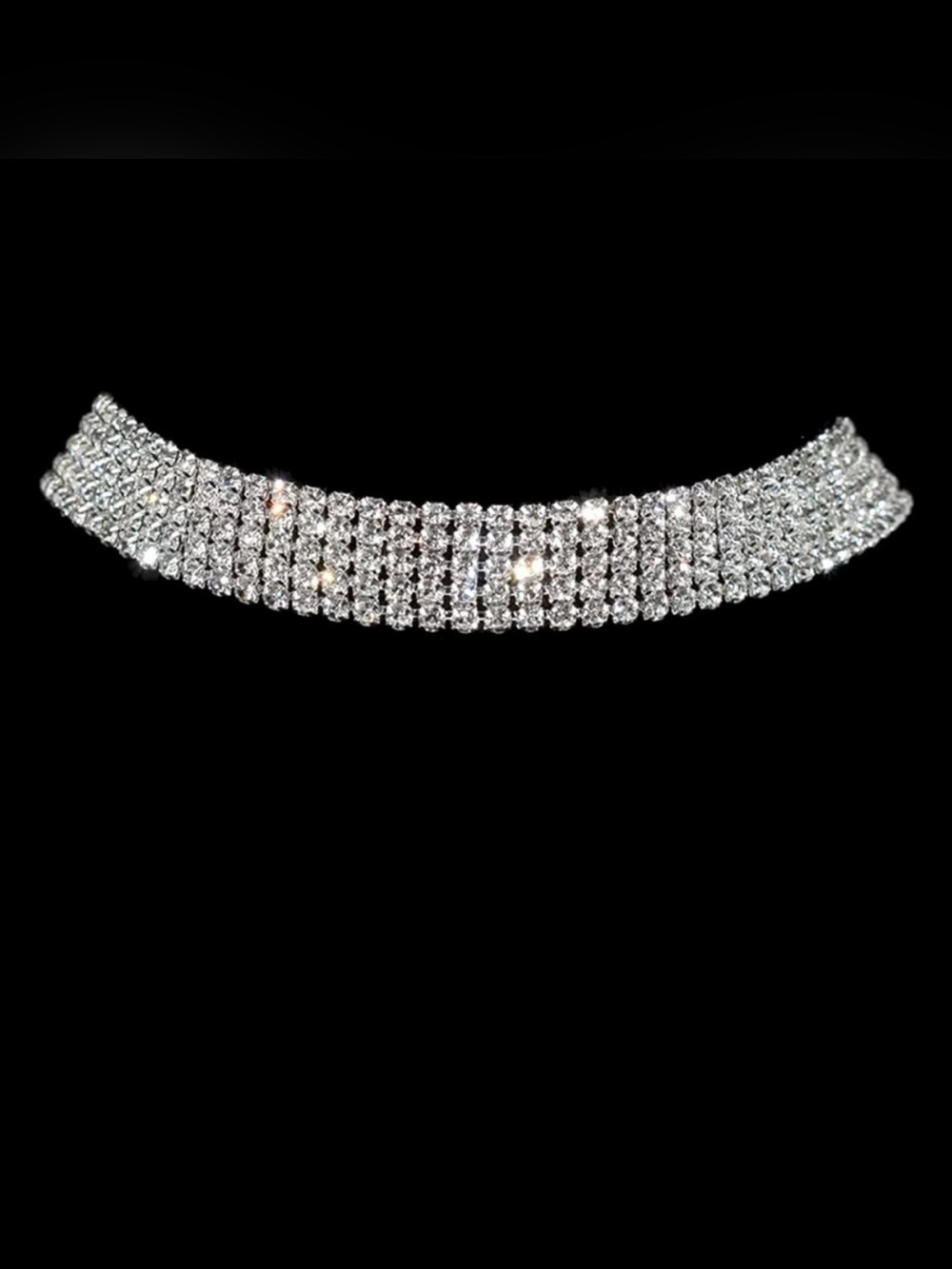Glam Bling Rhinestone Diamond Choker